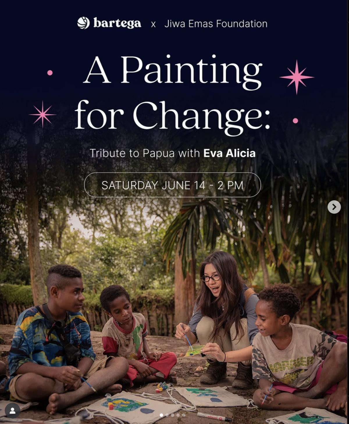 A painting for change at Bartega Studio
