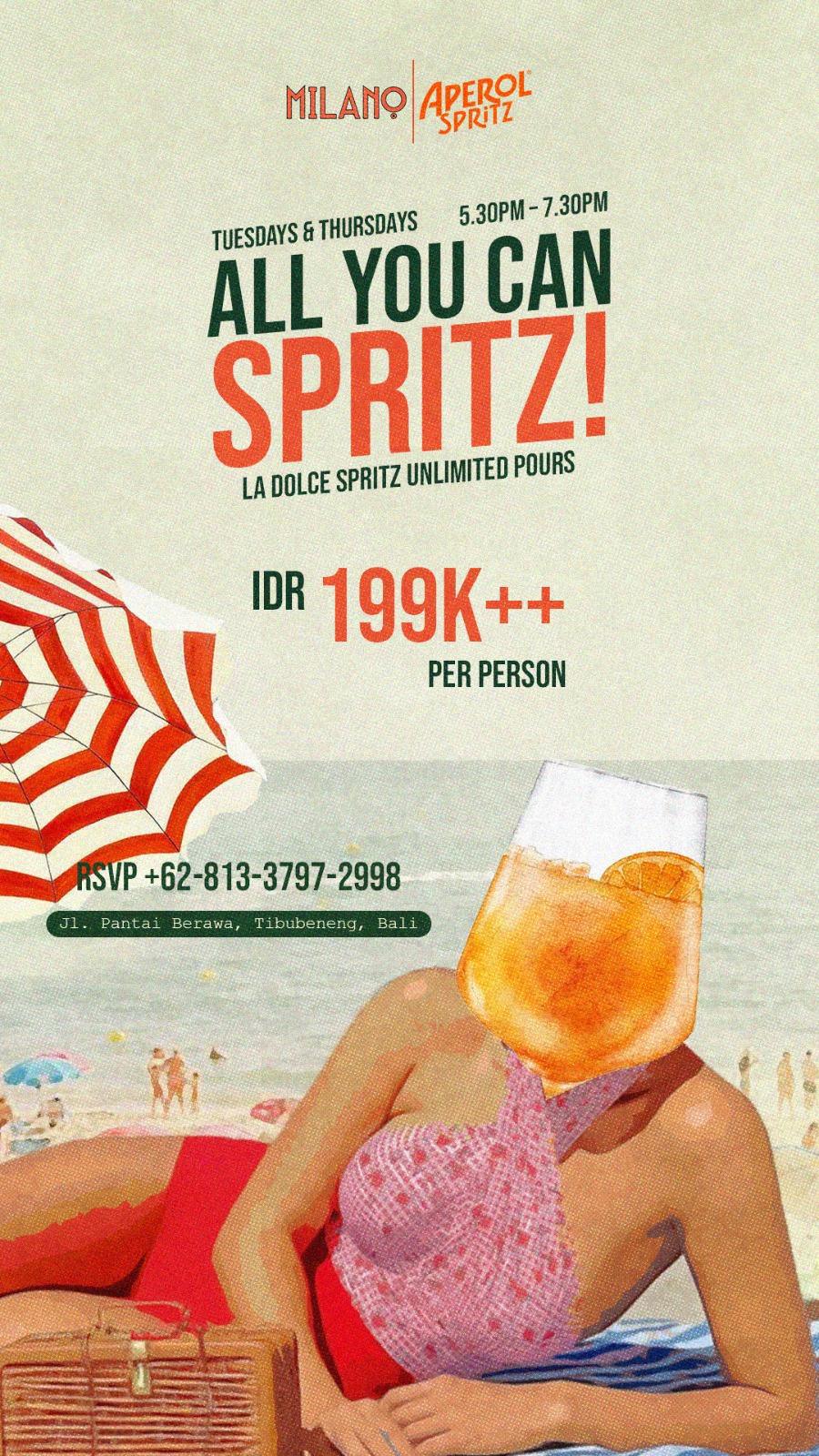All you can Spritz at Milano 
