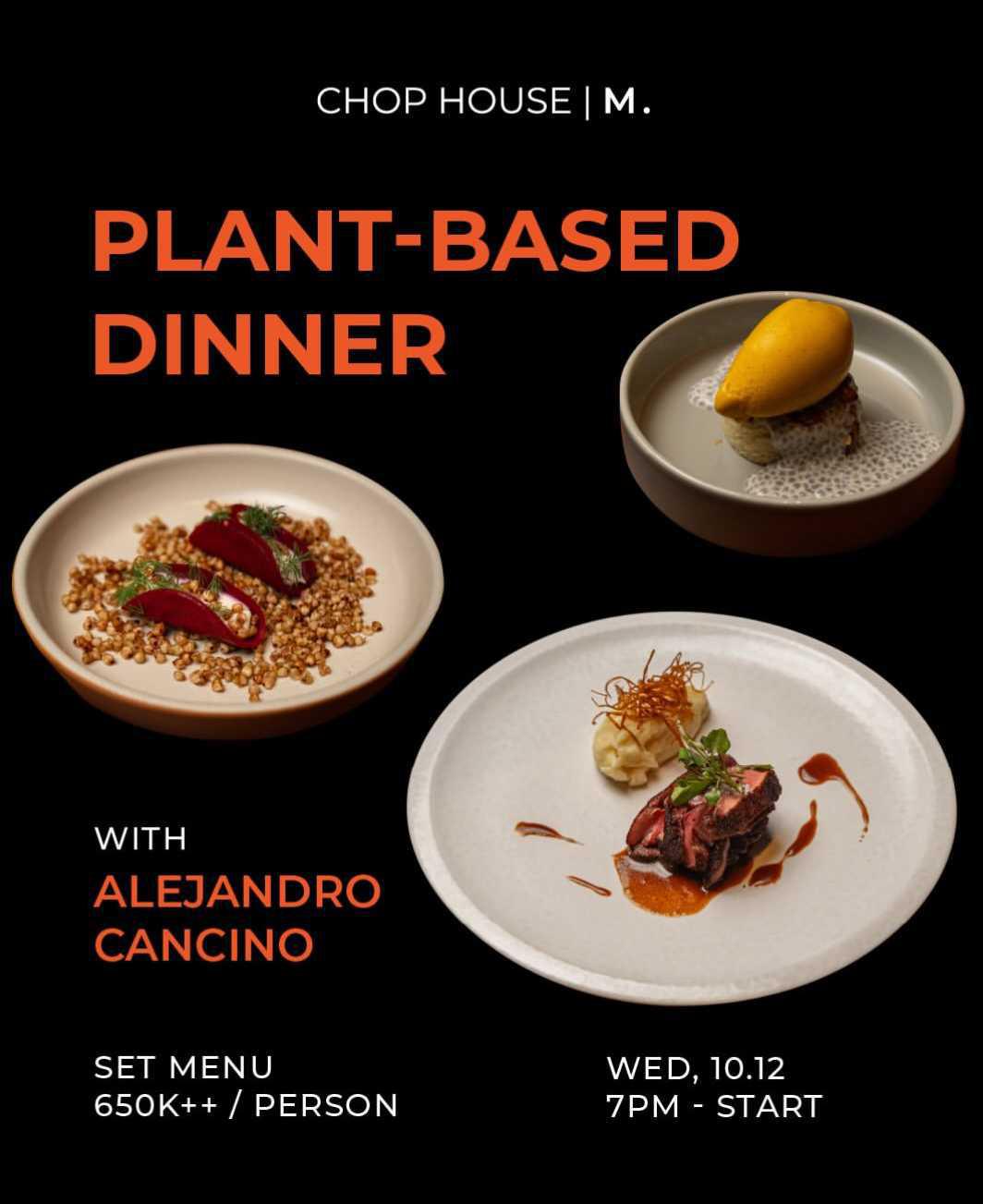Plant based Dinner at Masonry CHOP HOUSE