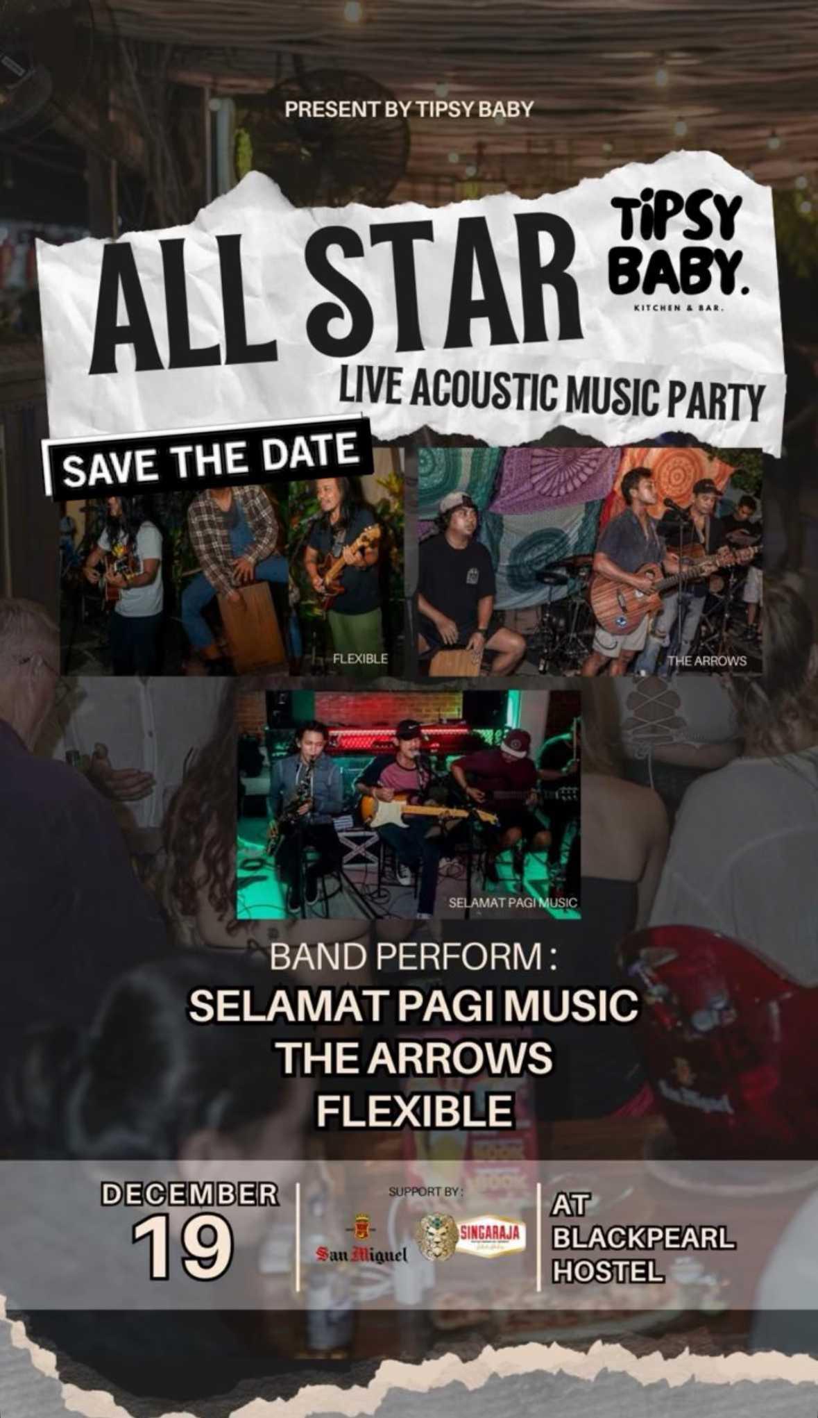 ALL STAR Live Acoustic Music Party at Tipsy Baby 