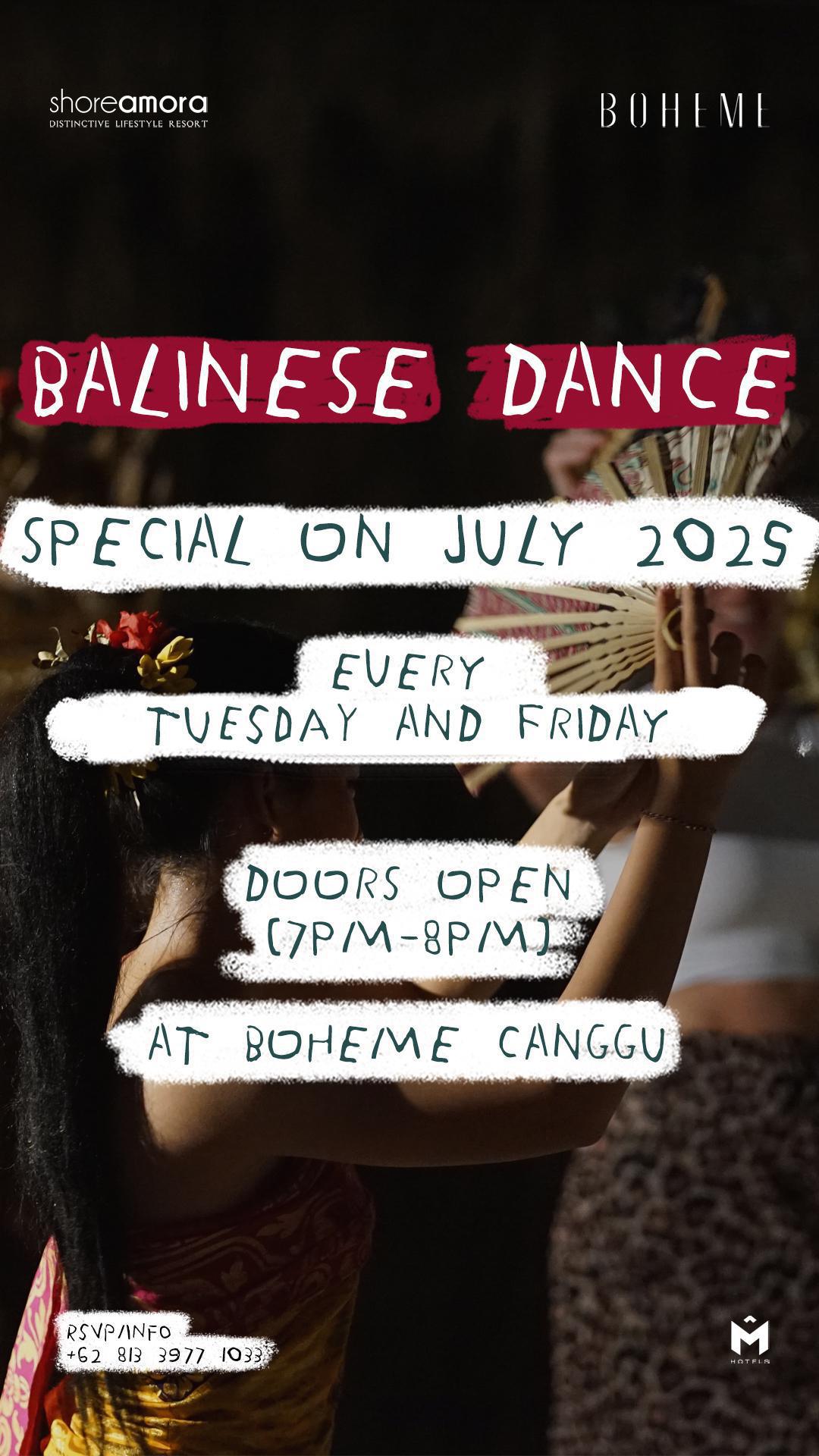 Balinese Dance at Boheme Canggu