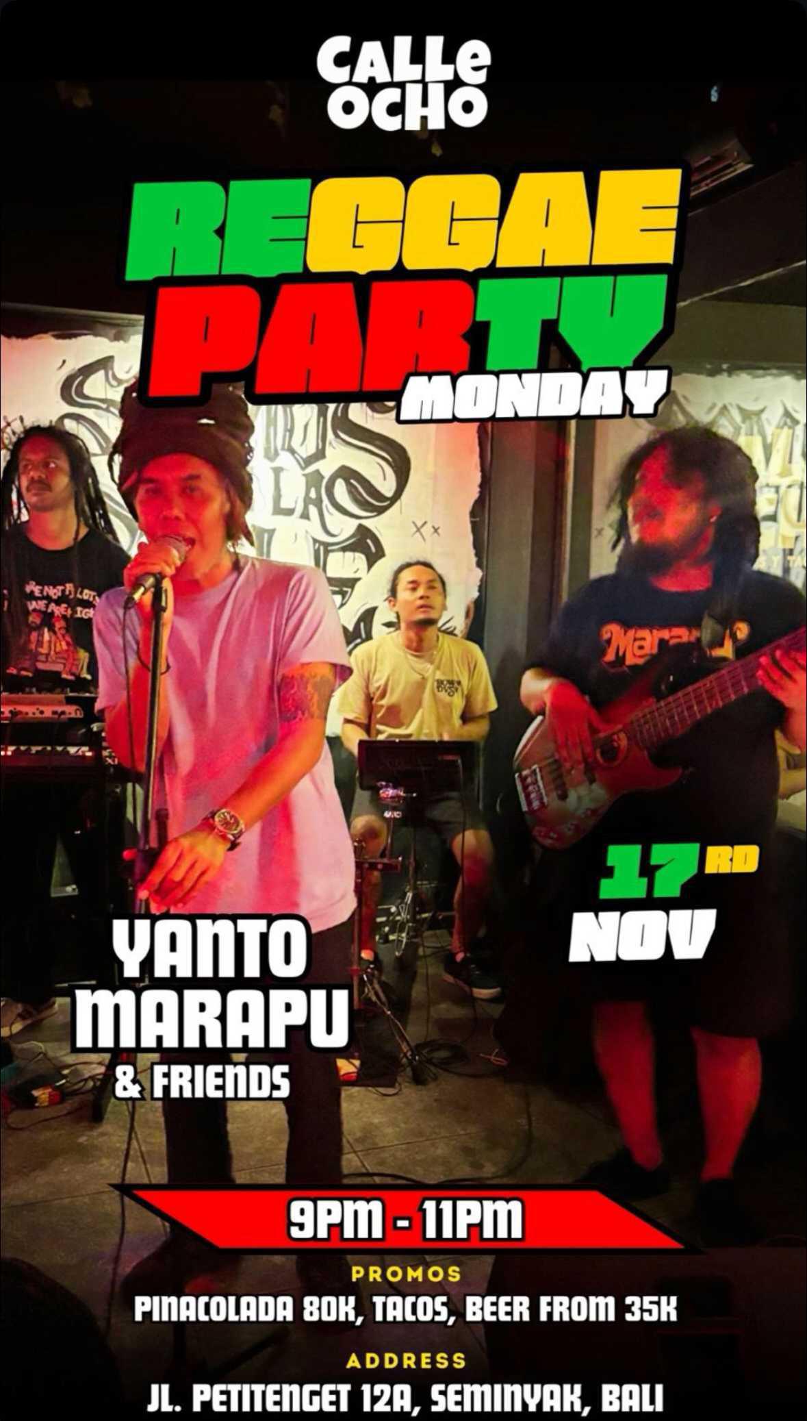 Monday Reggae Party at Calle Ocho 
