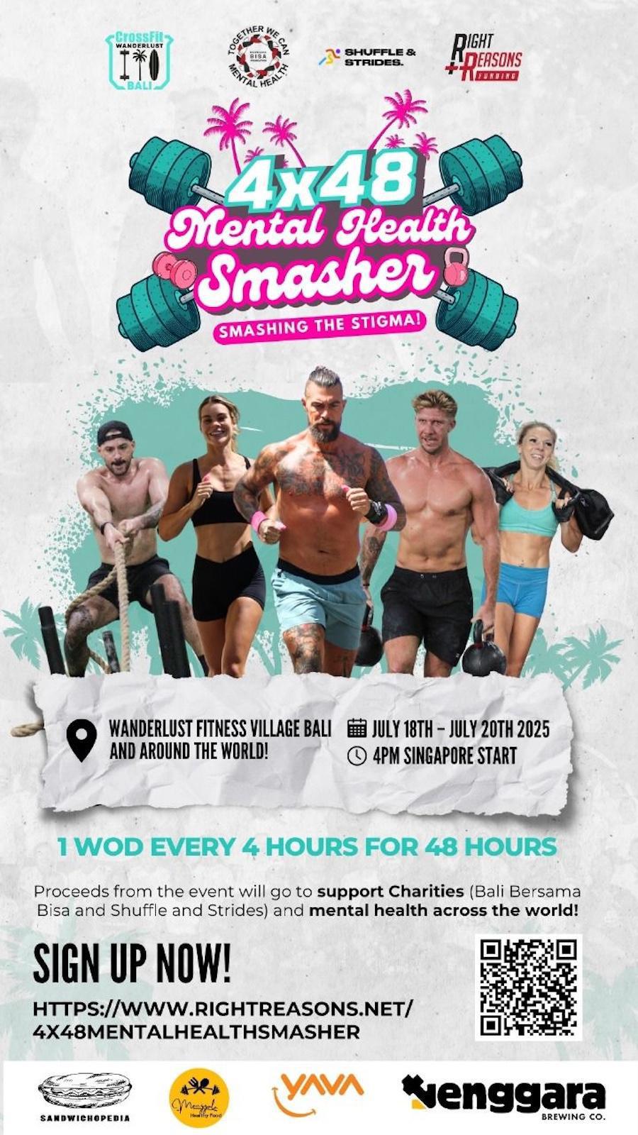 4th Annual 4 x 48 Mental Health Smasher at Wanderlust Fitness Village