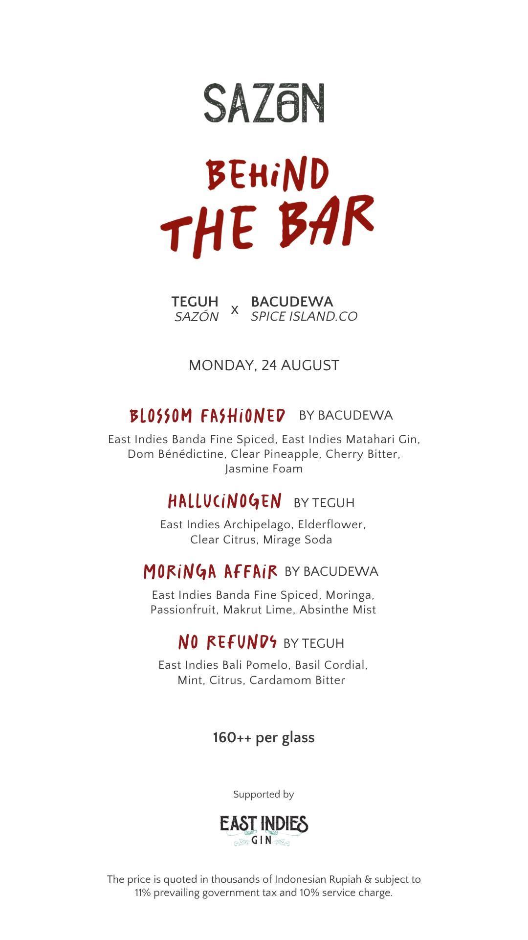 Behind the Bar: Sazón × Spice Island Co. at Sazon Behind the Bar: Sazón × Spice Island Co. at Sazon