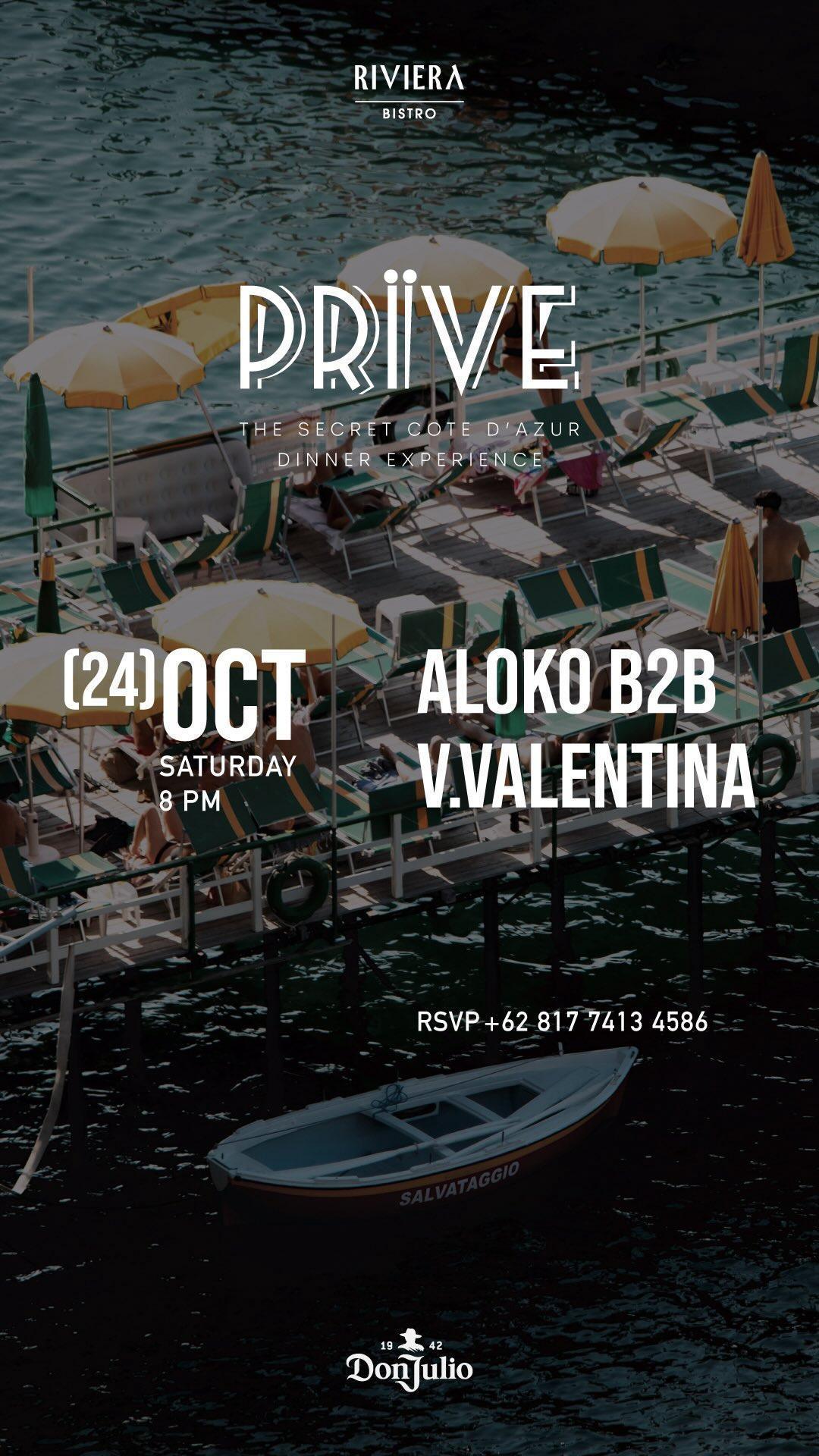 PRÏVE with ALOKO B2B V.Valentina at Riviera Berawa PRÏVE with ALOKO B2B V.Valentina at Riviera Berawa