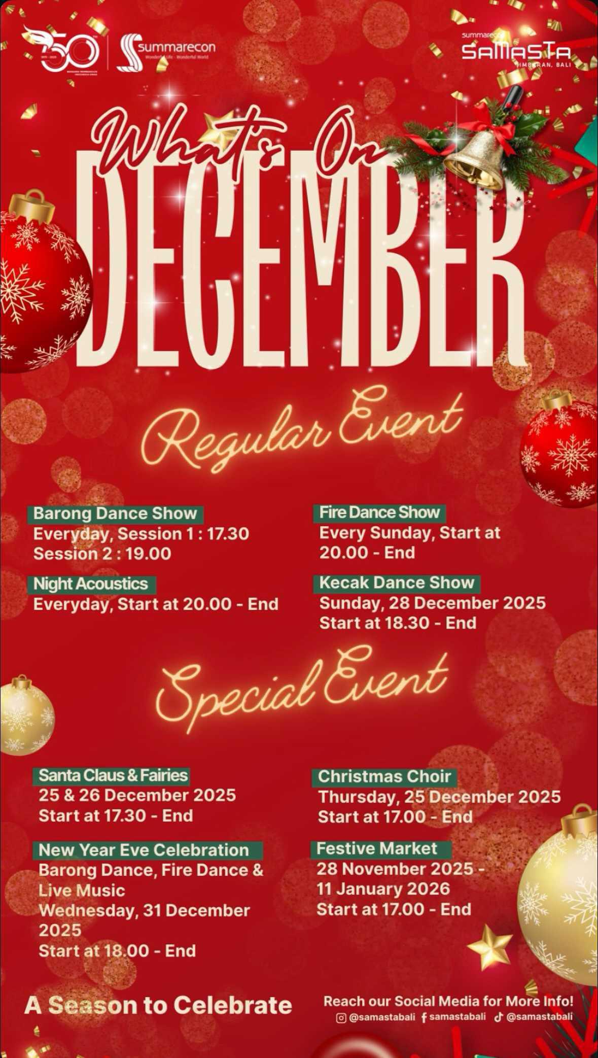 THIS MONTH at Samasta Lifestyle Village