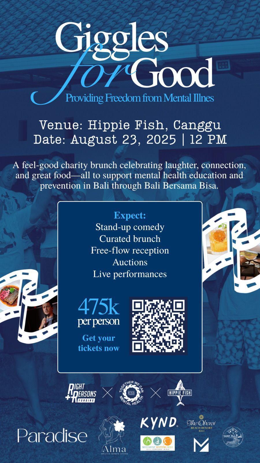 Giggles For Good at Hippie Fish Bali