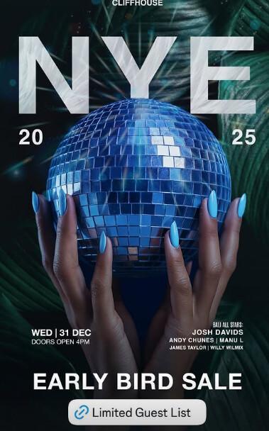 NYE at Ulu CliffHouse 