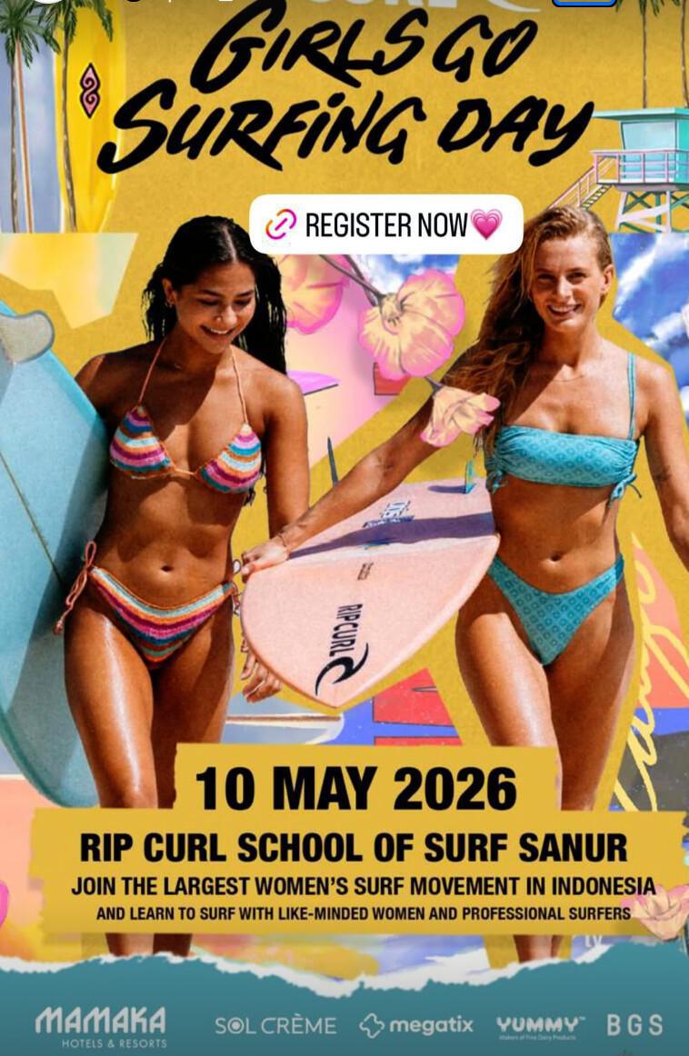 Women surf event Bali at Rip Curl School Sanur