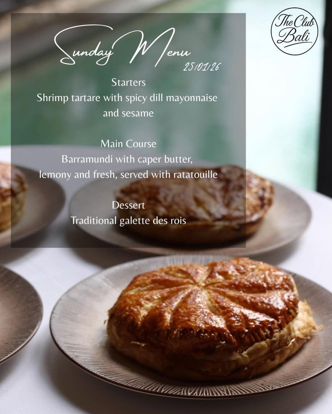 Special Sunday Menu at The Club Bali