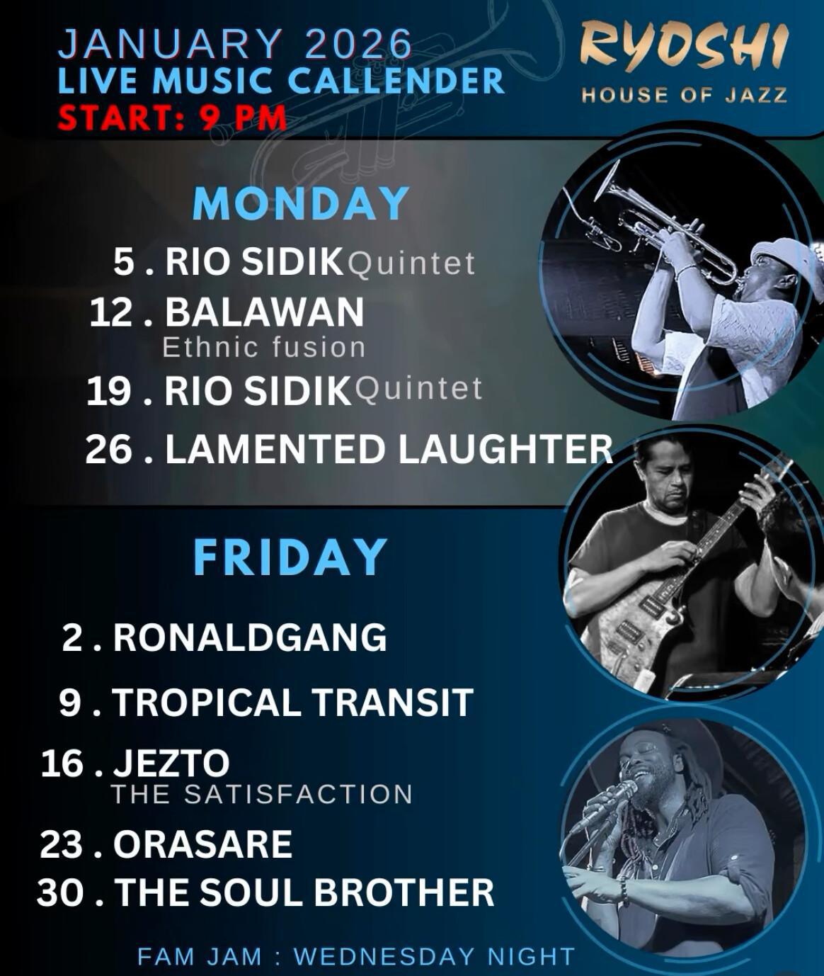 This Month at Ryoshi House Of Jazz