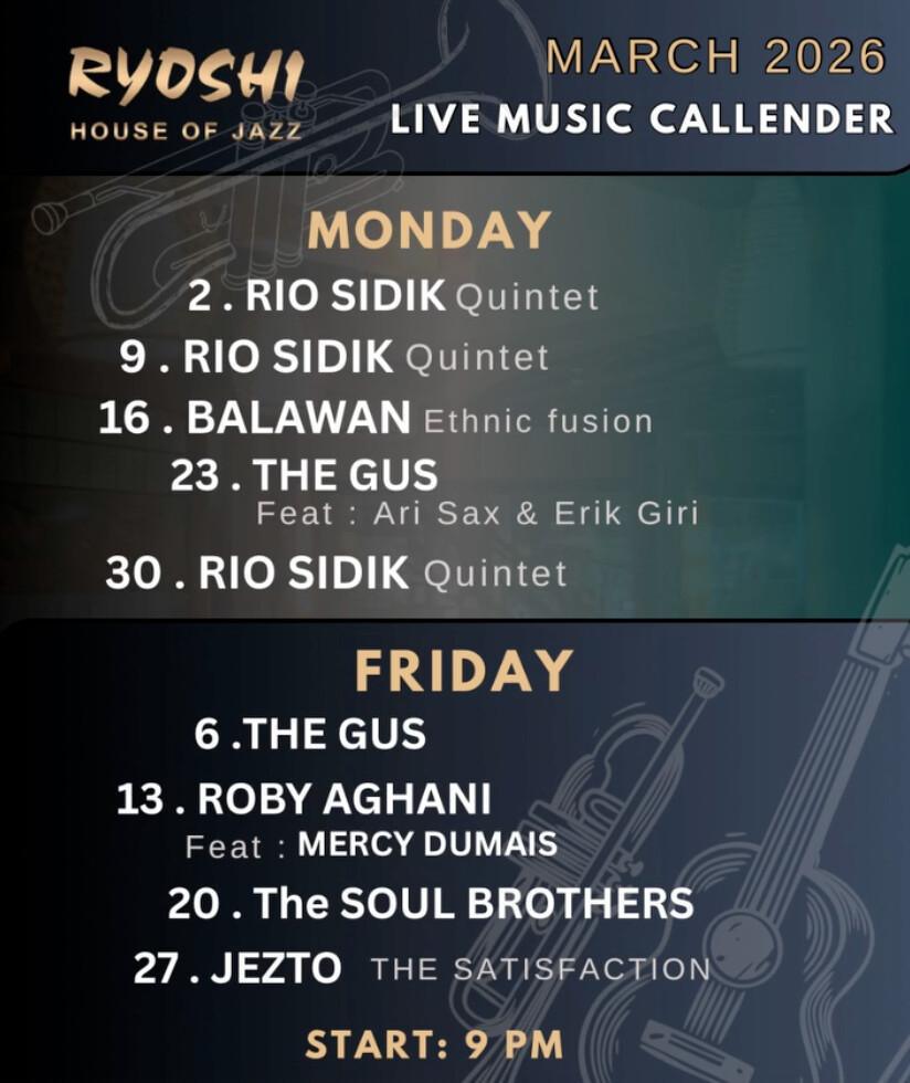 This Month at Ryoshi House Of Jazz