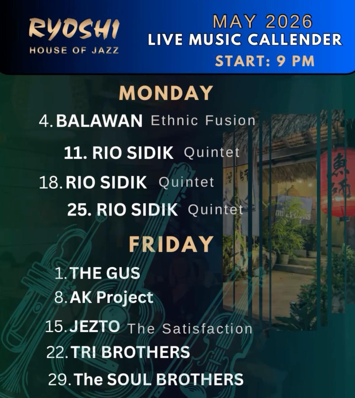This Month at Ryoshi House Of Jazz
