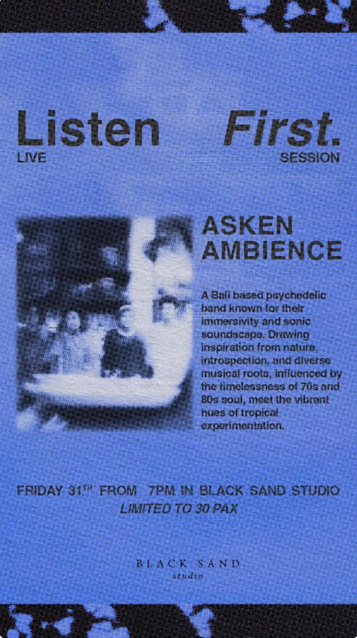Listen First Live Session at Black Sand Studio