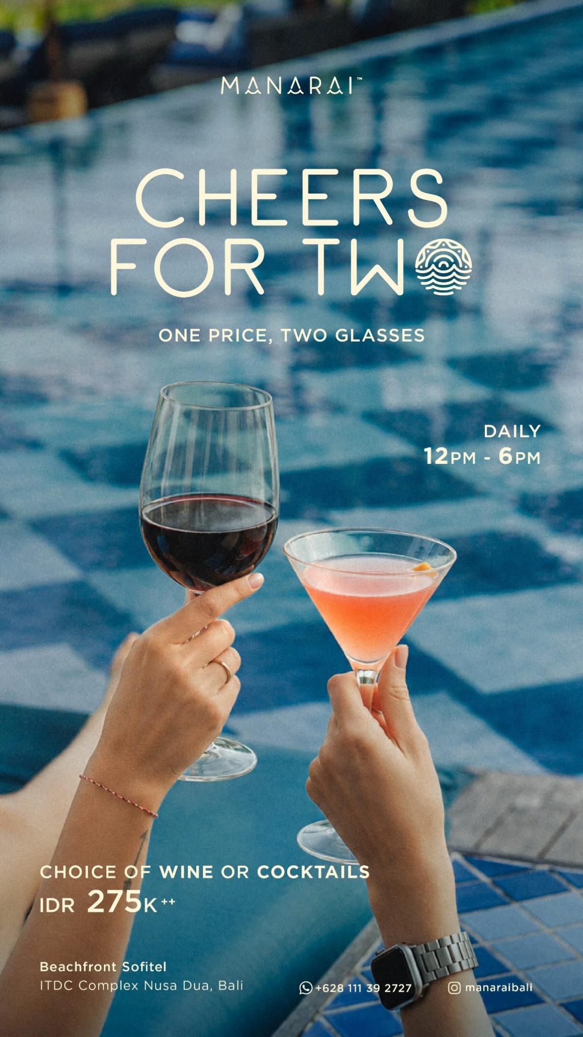 Happy Hour at Manarai Beach House daily 12-6pm