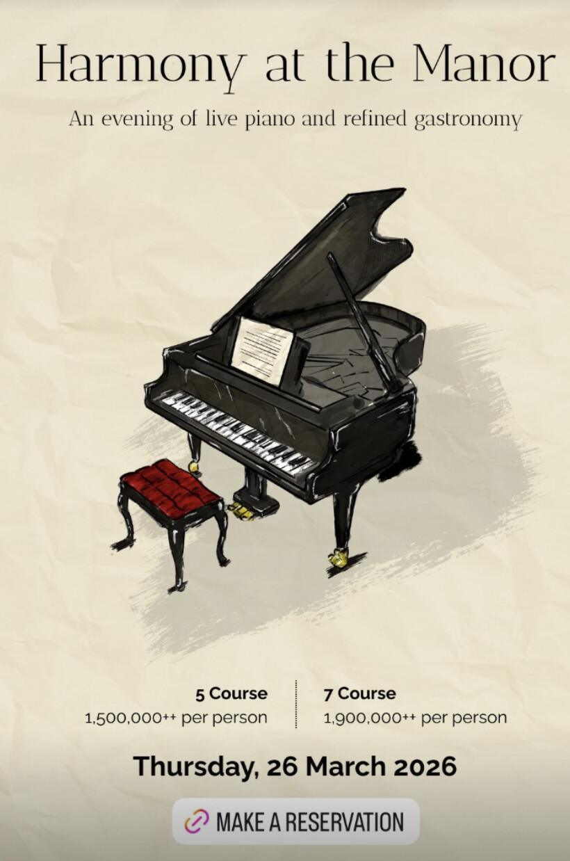 Live piano dinner at Aperitif Ubud