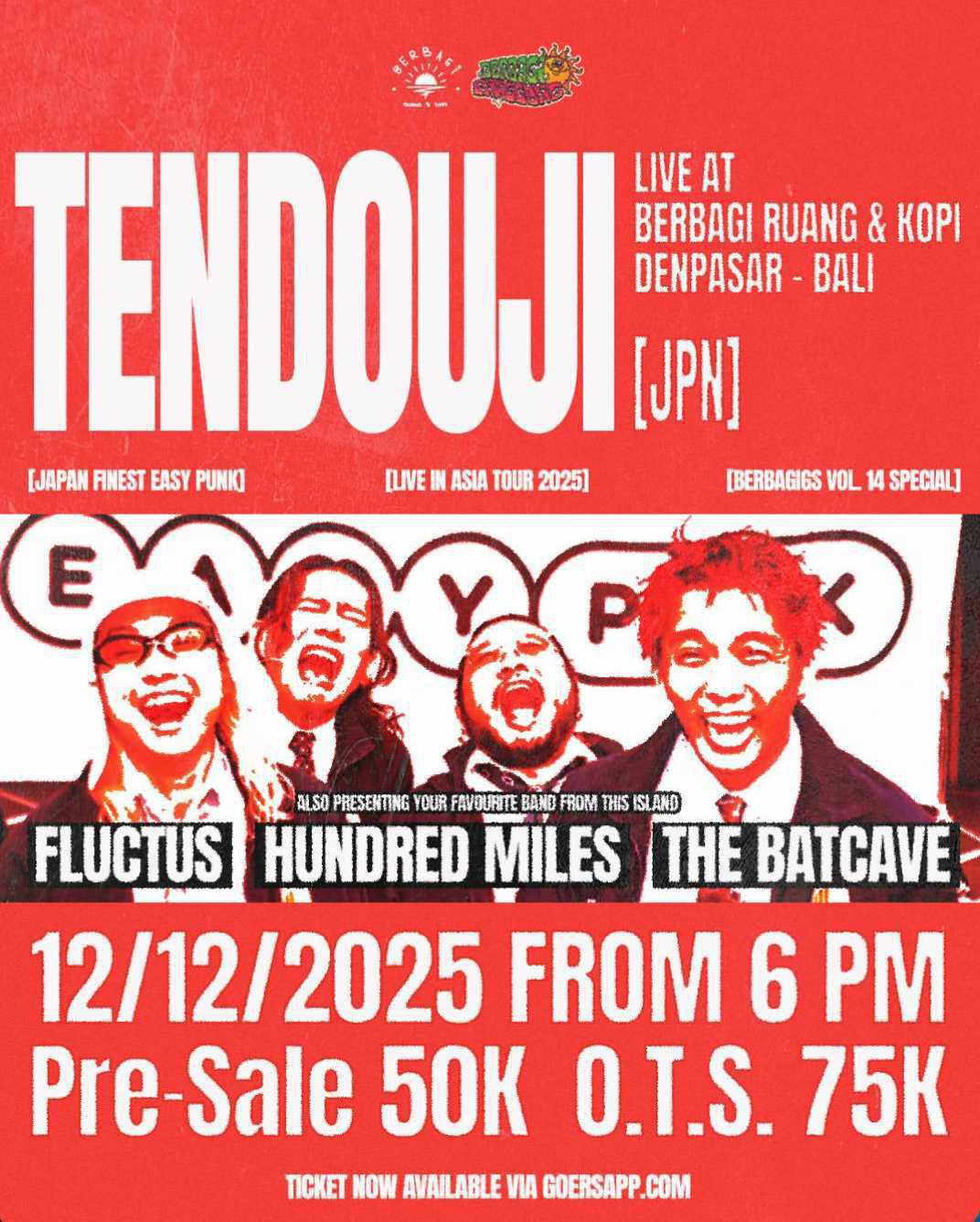 TENDOUJI LIVE at Berbagi Ruang & Kopi