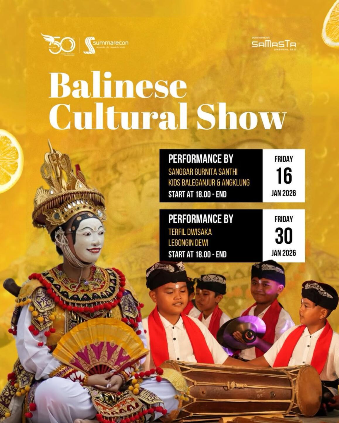 Balinese cultural show at Samasta