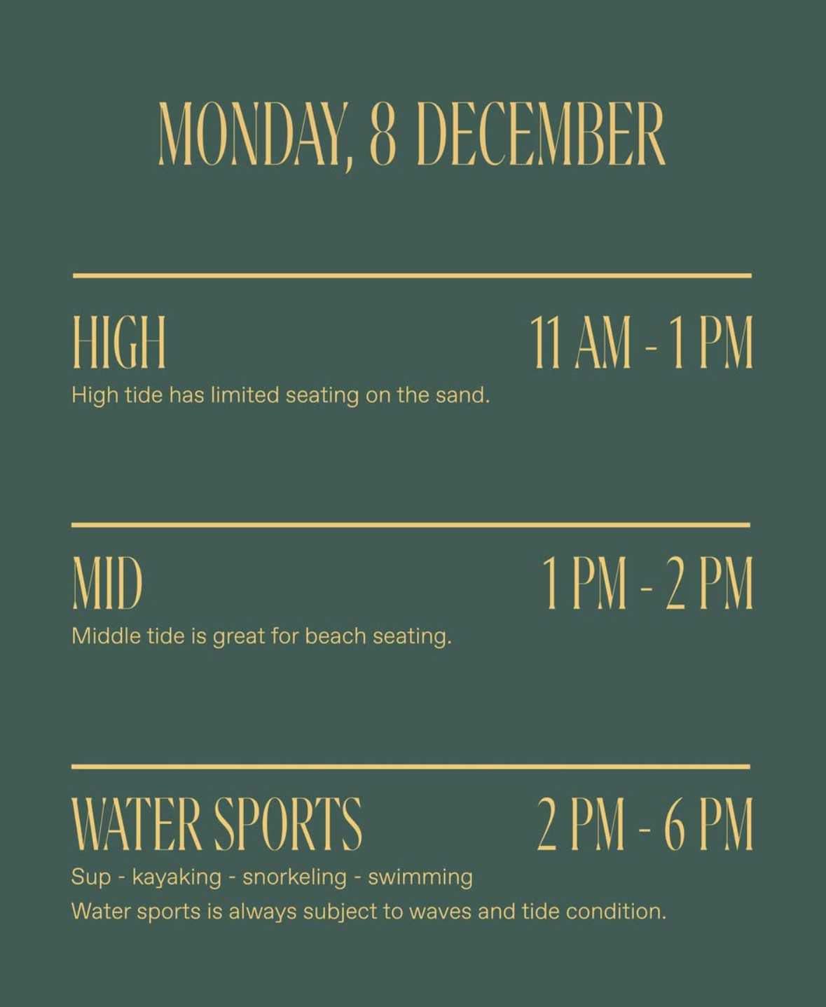 THIS WEEK at Sundays Beach Club