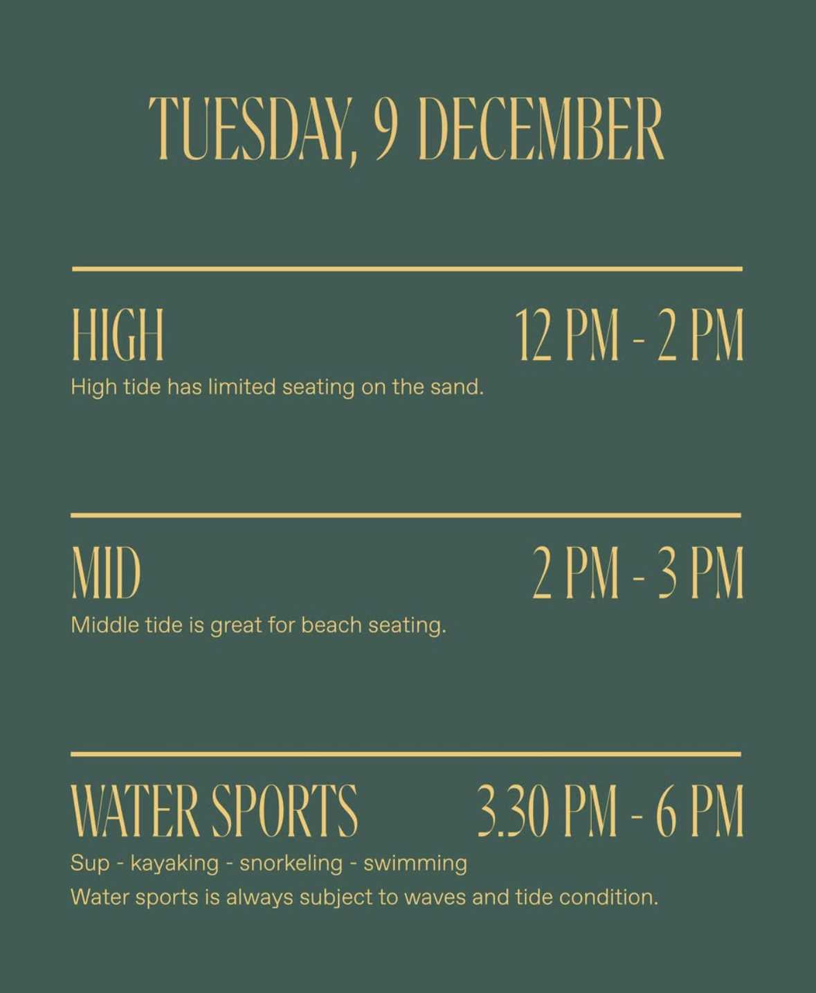 THIS WEEK at Sundays Beach Club