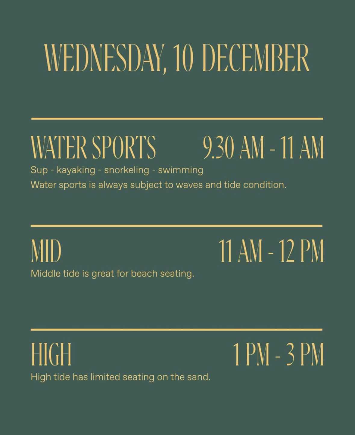 THIS WEEK at Sundays Beach Club