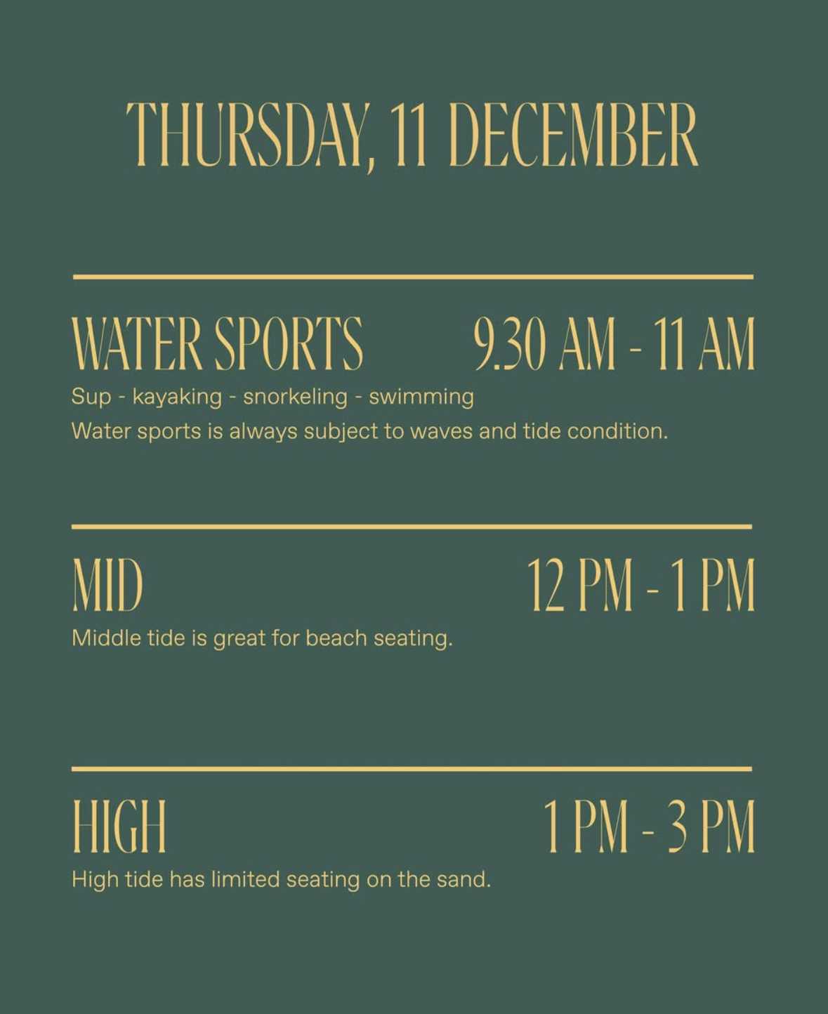 THIS WEEK at Sundays Beach Club