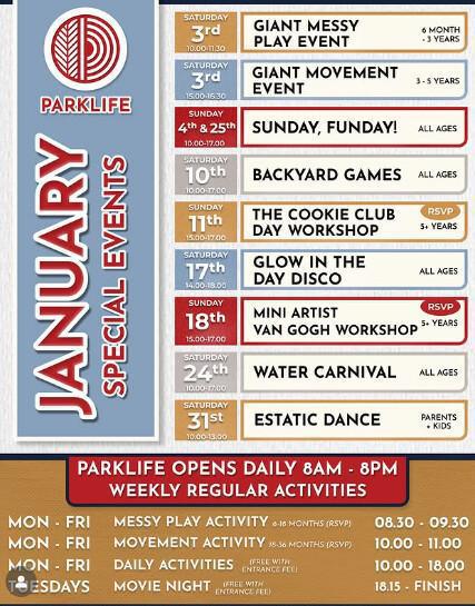 JANUARY SPECIAL EVENTS 