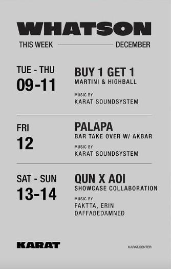 This week at KARAT Store & Bar