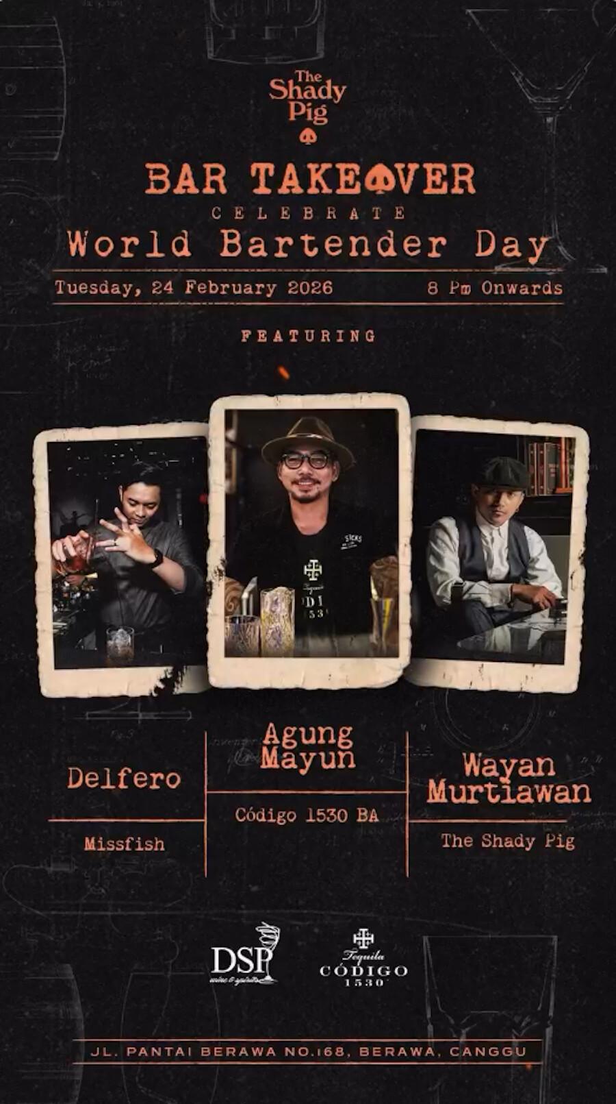 Bar Takeover at The Shady Pig Berawa