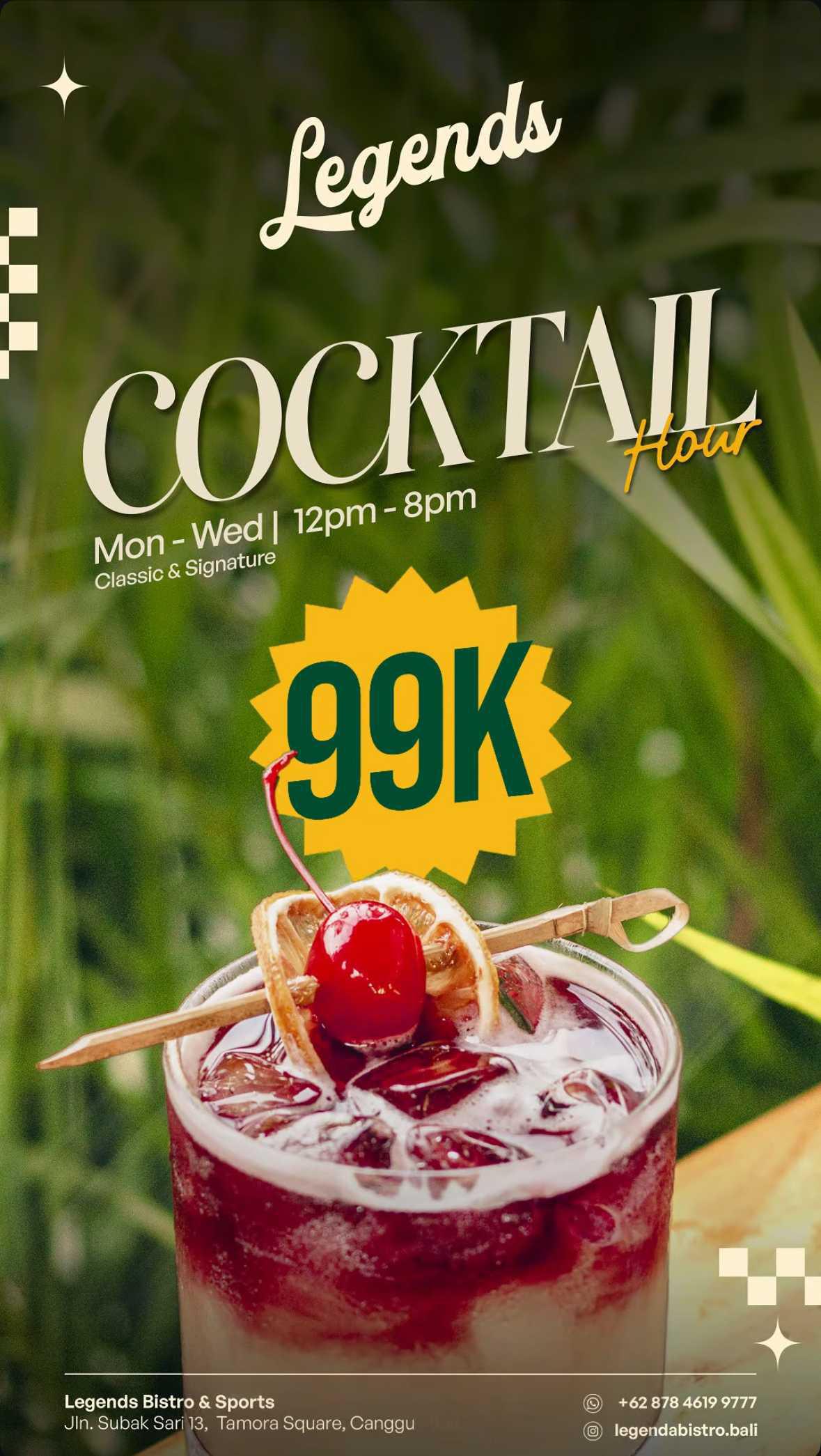 Cocktail Hour at Legends Bistro Bali