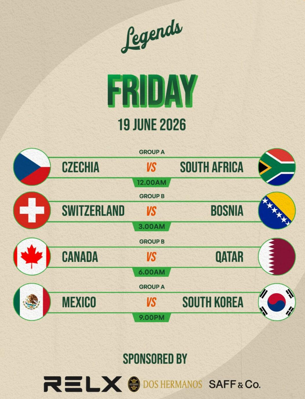 FIFA World Cup This Week at Legends Bistro Bali