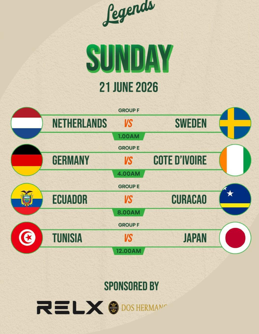 FIFA World Cup This Week at Legends Bistro Bali