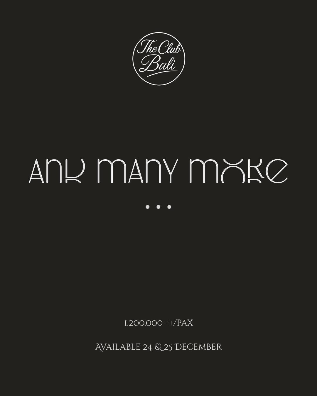 Christmas Menu at The Club Bali Christmas Menu at The Club Bali