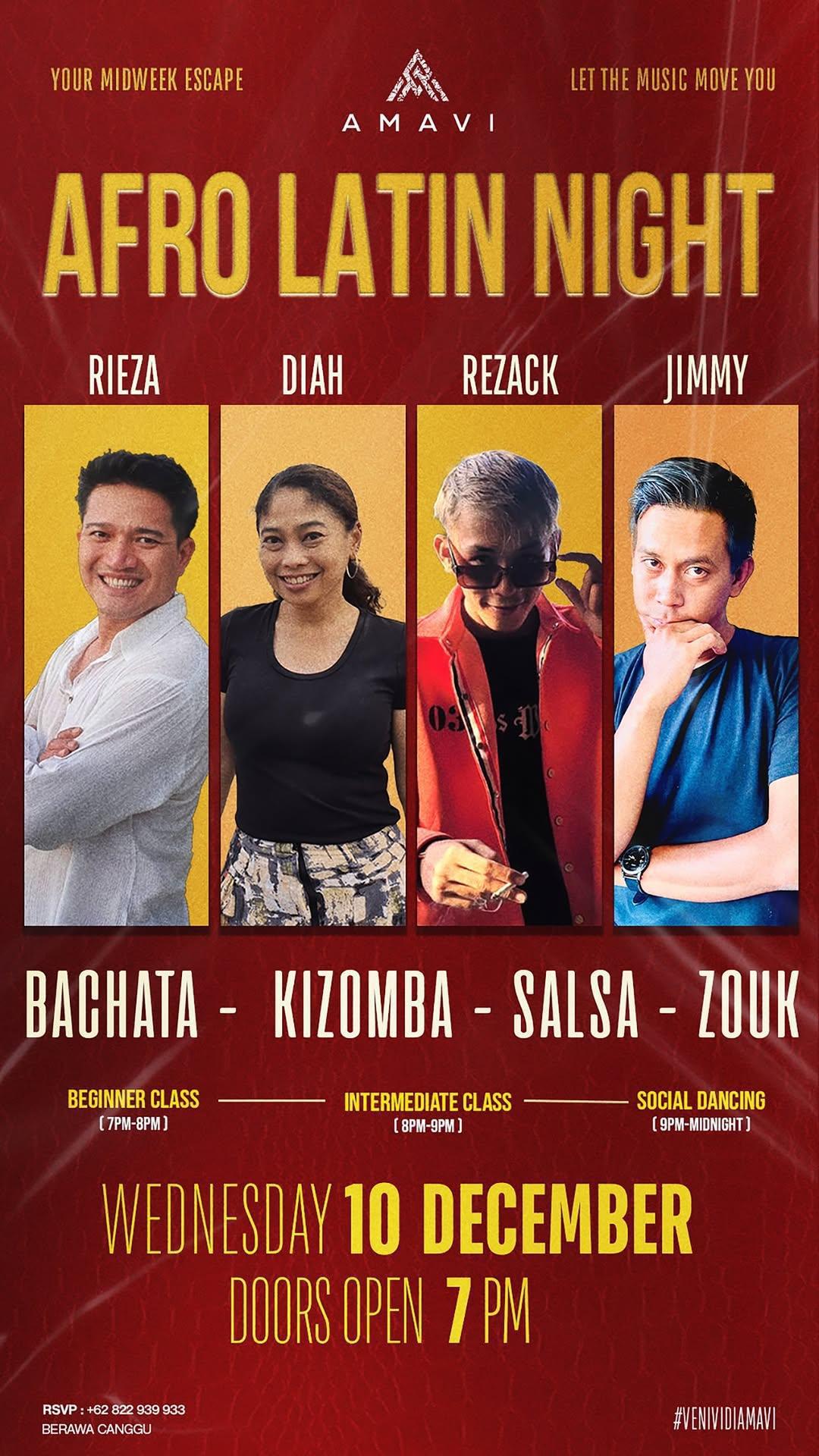 Afro Latin Night at Amavi Bali