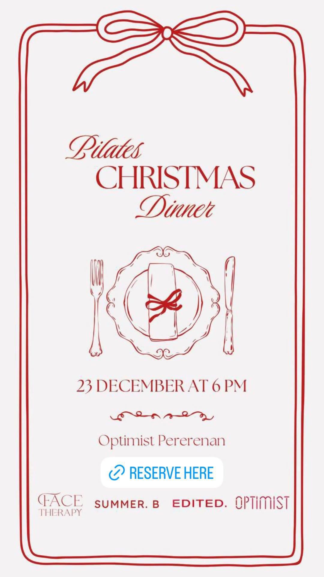 Pilates Christmas Dinner at OPTIMIST BALI