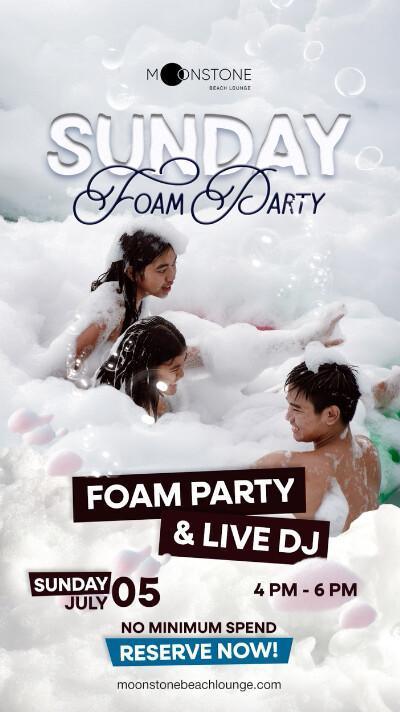 FOAM PARTY at Moonstone Bali