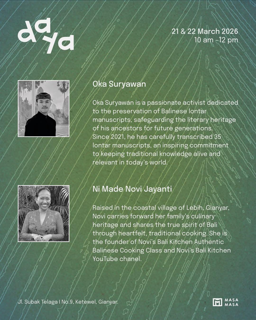 DA YA at Masa Masa Bali DA YA at Masa Masa Bali