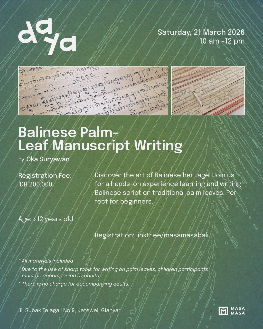 DA YA at Masa Masa Bali DA YA at Masa Masa Bali