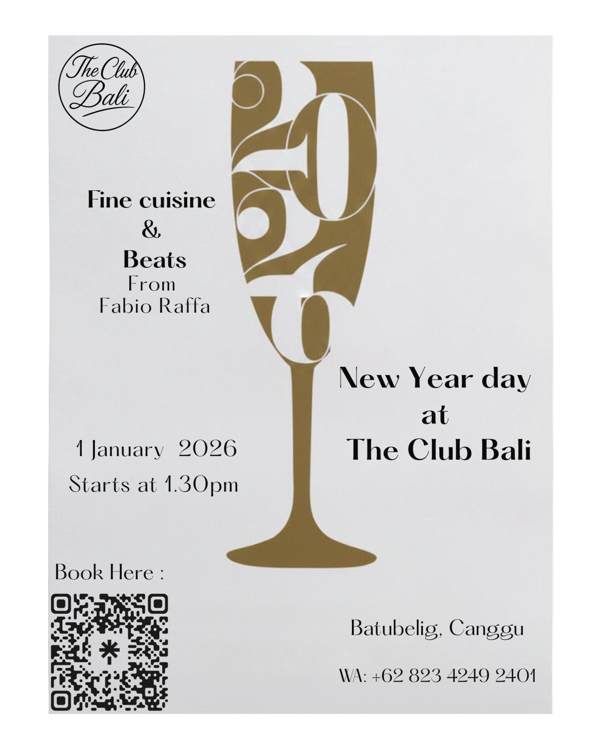  New Year’s Day Lunch at The Club Bali