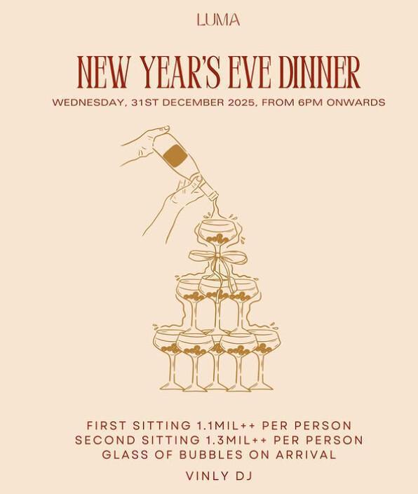 NYE Dinner at Luma Bali