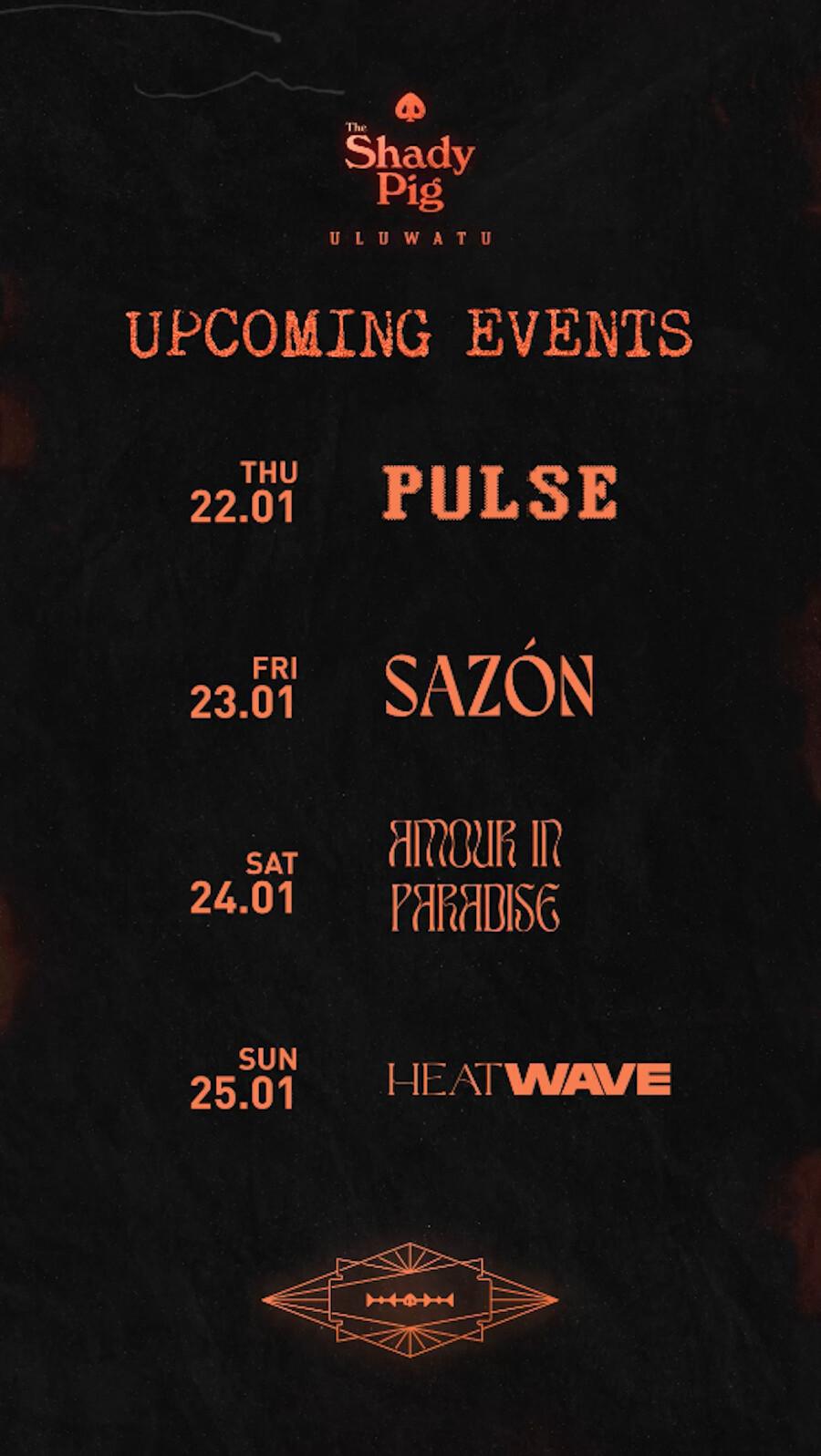 This week at The Shady Pig Uluwatu