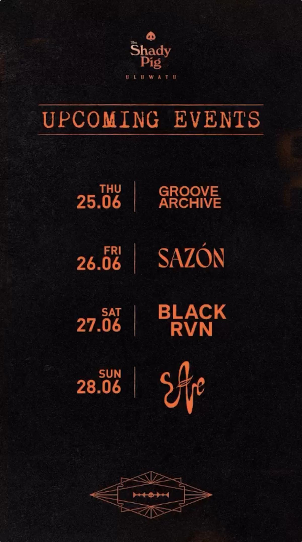 This Week at The Shady Pig Uluwatu