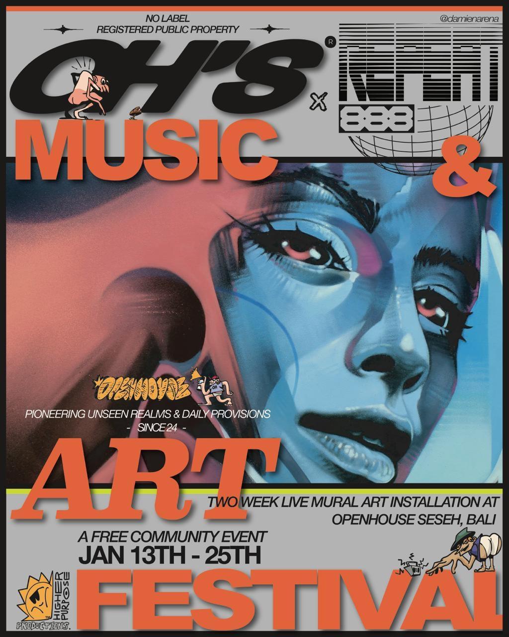 OHS888 Mural & Music Fest at Openhouse cafe