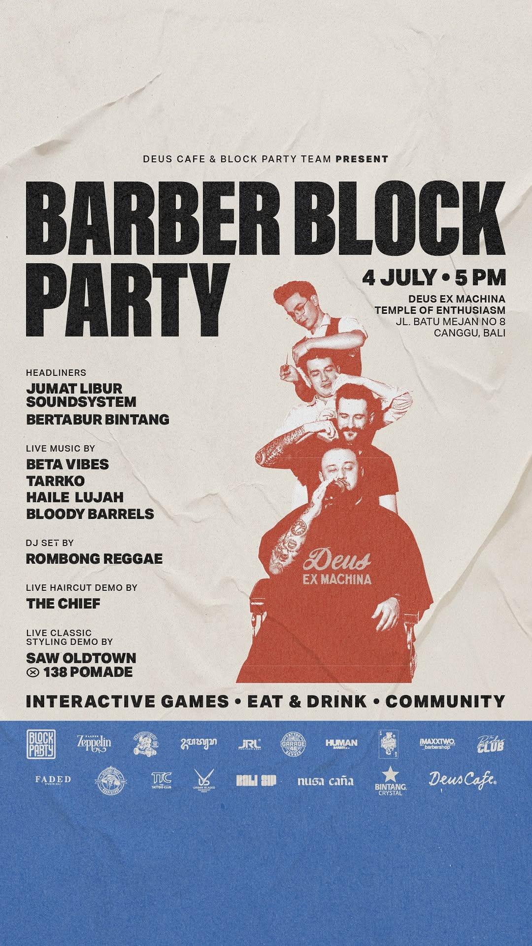 Barber Block Party at Deus Ex Machina Barber Block Party at Deus Ex Machina