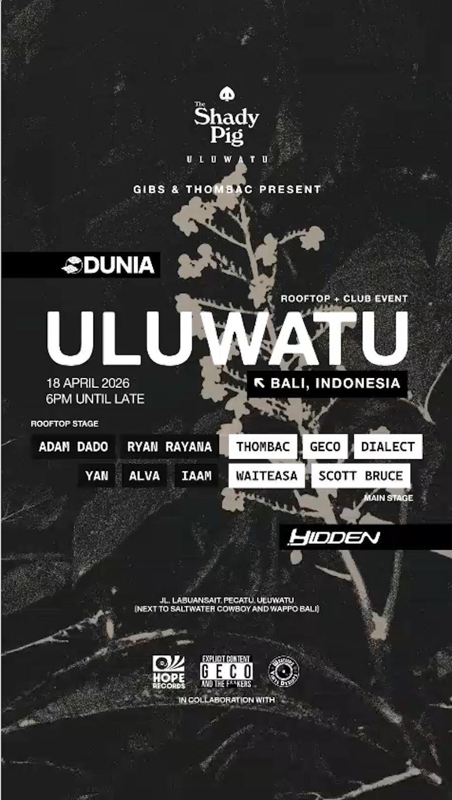 Dunia at The Shady Pig Uluwatu