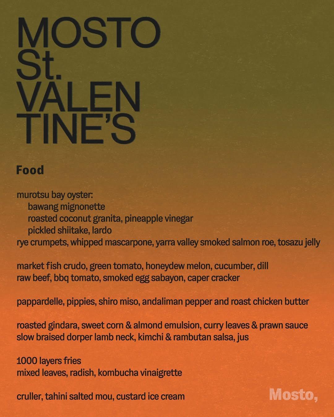 Valentine’s at Mosto Bali