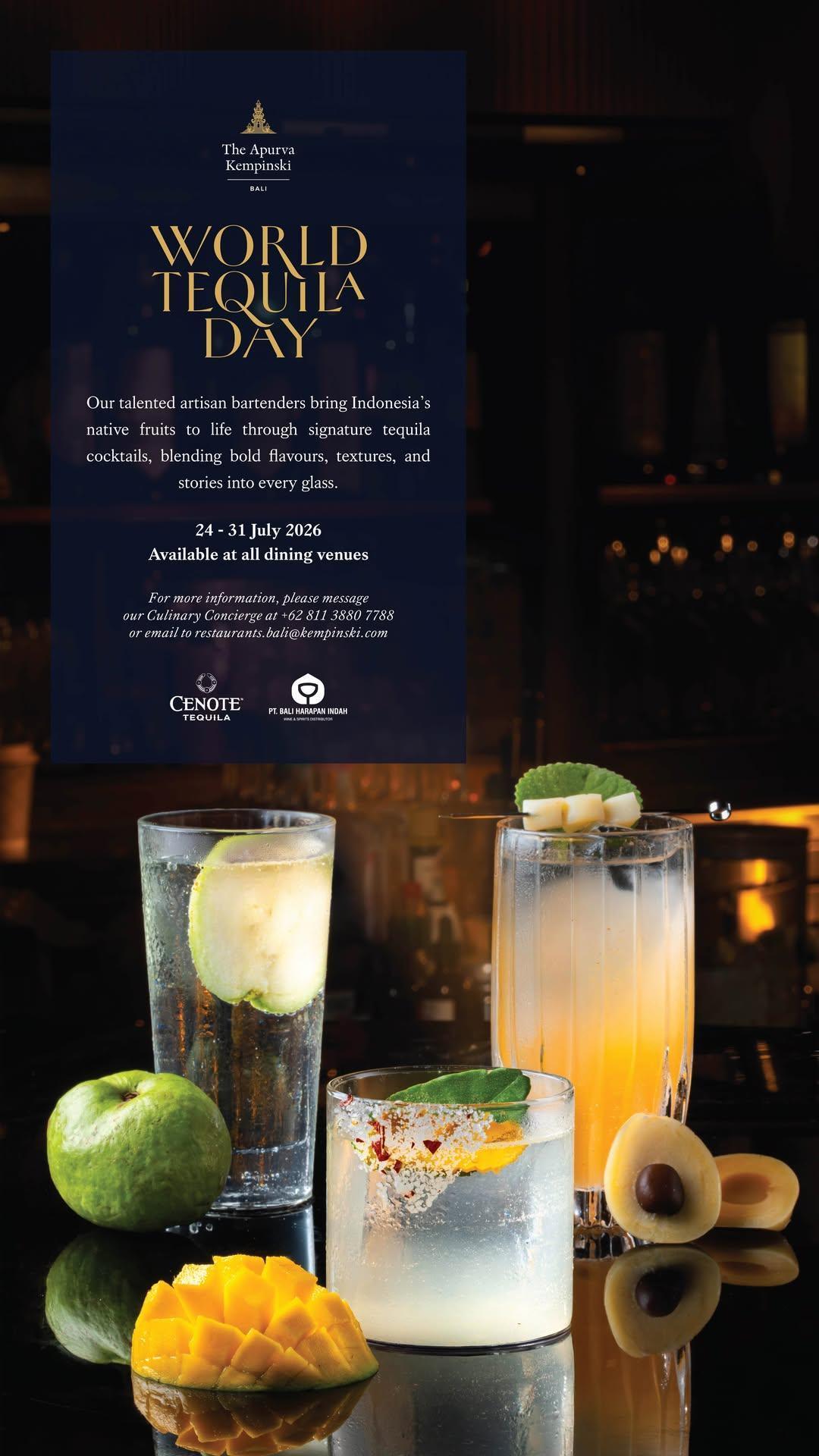 World Tequila Day This Week at The Apurva Kempinski Bali World Tequila Day This Week at The Apurva Kempinski Bali