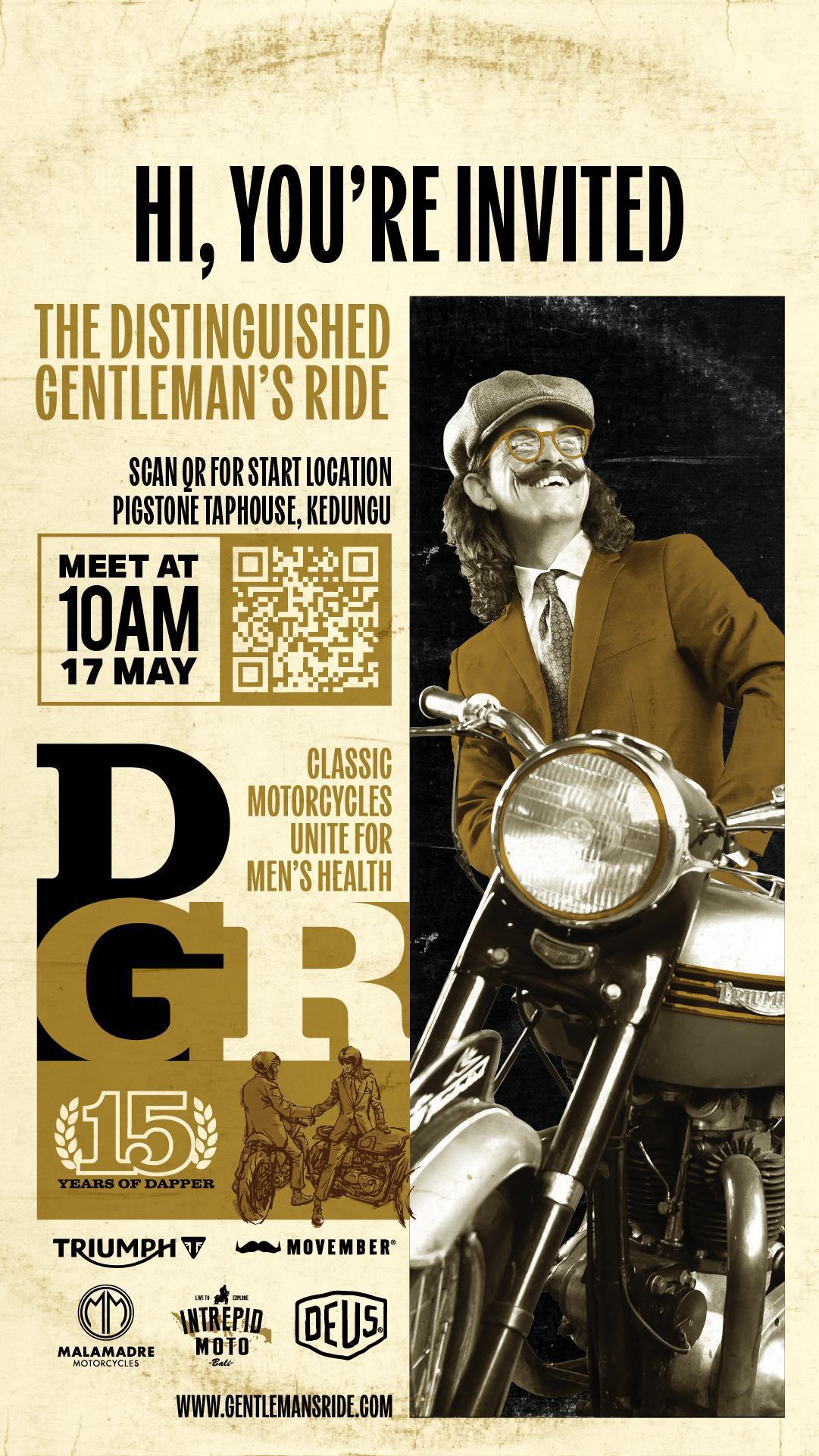 The Distinguished Gentleman's Ride 2026 at Pigstone Taphouse