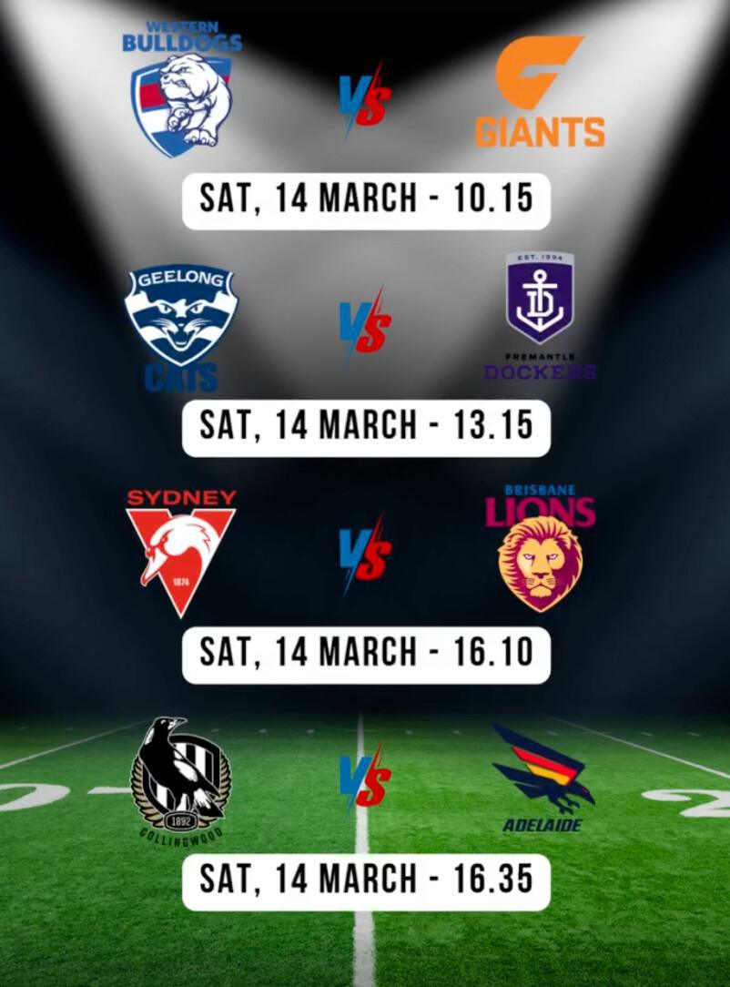 Match Schedule at C'est La Vie restaurant & Bar