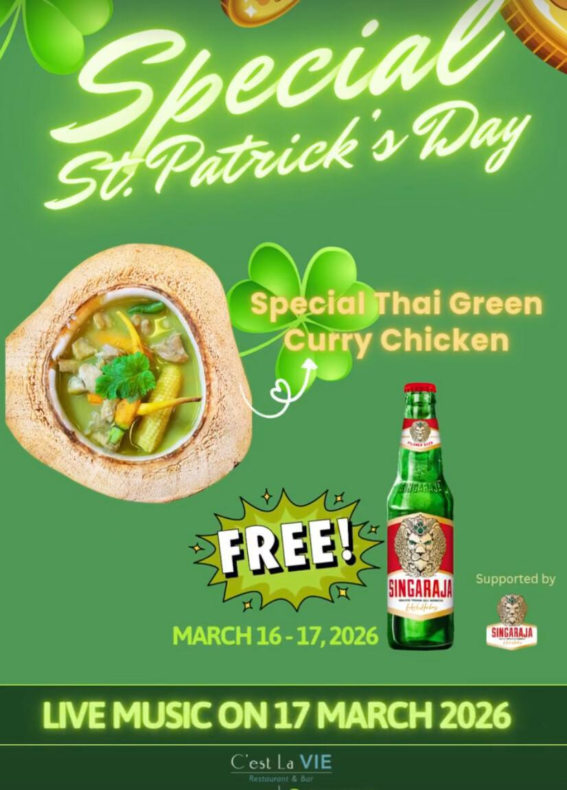 St Patrick's Day at C'est La Vie Restaurant and Bar